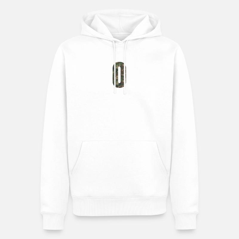 Harte Nummer 0 im Tarnmuster! - Männer Premium Bio Hoodie - Weiß