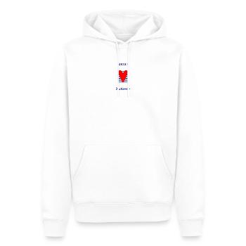 MERCI. MAÎTRESSE. MERCI MAÎTRESSE. MAITRESSE - Sweat à capuche Premium bio Homme - blanc - Devant - Nico (187cm)