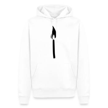 Match Candle - Men’s Premium Organic Hoodie - white - Front - Nico (187cm)