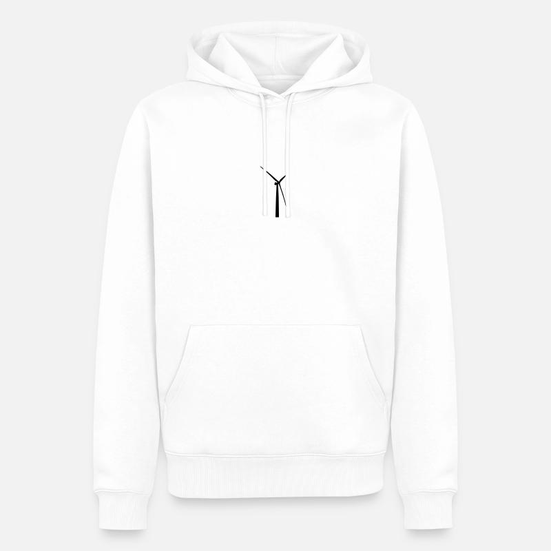 Windrad - Männer Premium Bio Hoodie - Weiß