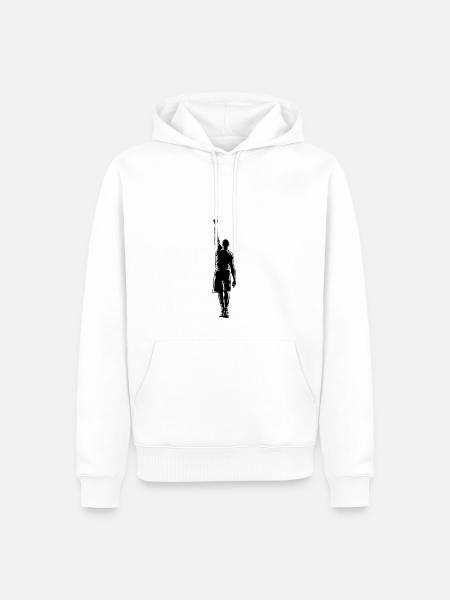 Basketball Legende Silhouette - Männer Premium Bio Hoodie - Weiß
