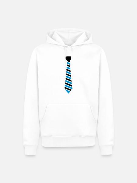 krawatte - Männer Premium Bio Hoodie - Weiß