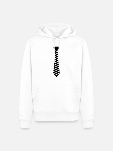 bachelor krawatte - Männer Premium Bio Hoodie - Weiß