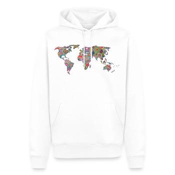 Le monde de hipsters - Sweat à capuche Premium bio Homme - blanc - Devant - Nico (187cm)