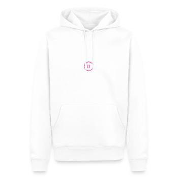 Pause Fashion T-Shirt - Männer Premium Bio Hoodie - Weiß - Vorne - Nico (187cm)