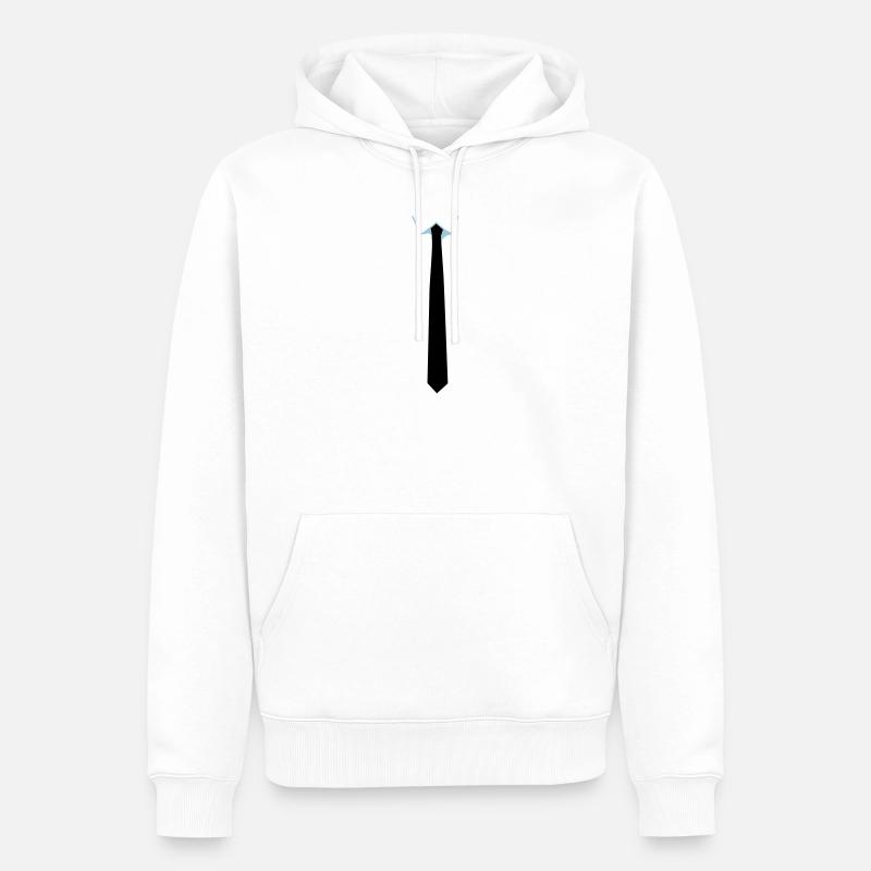 Stropdas - cravate - Sweat à capuche Premium bio Homme - blanc