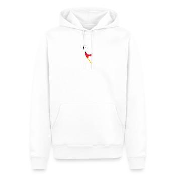 Sylt Puzzle - schwarz rot gold - Männer Premium Bio Hoodie - Weiß - Vorne - Nico (187cm)