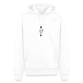 Pilz - Männer Premium Bio Hoodie - Weiß - Vorne - Nico (187cm)