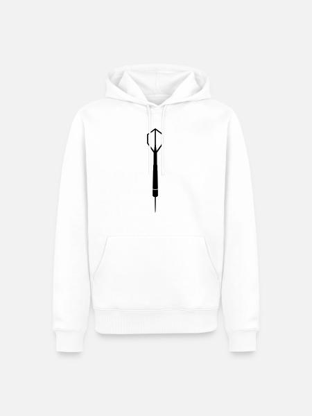 Dart - Männer Premium Bio Hoodie - Weiß