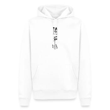 Liberté sumérienne - Sweat à capuche Premium bio Homme - blanc - Devant - Nico (187cm)
