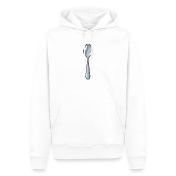 Löffel - Männer Premium Bio Hoodie - Weiß - Vorne - Nico (187cm)