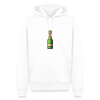 Schampus Flasche Pixel Gamer - Männer Premium Bio Hoodie - Weiß - Vorne - Nico (187cm)