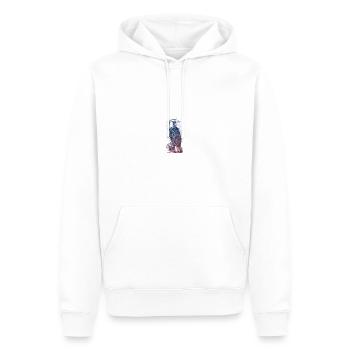 Adler - Männer Premium Bio Hoodie - Weiß - Vorne - Nico (187cm)