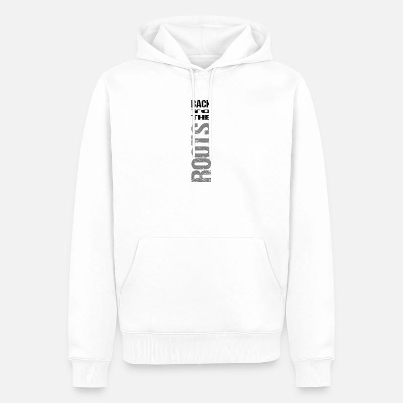 Retour aux sources - Sweat à capuche Premium bio Homme - blanc