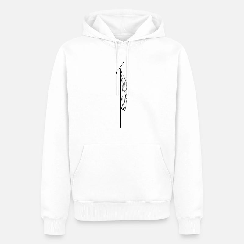 Drapeau - Sweat à capuche Premium bio Homme - blanc