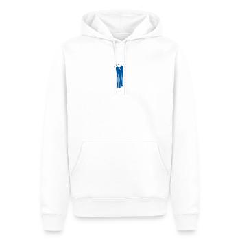 JellyHeart – L’Amour en Suspension - Sweat à capuche Premium bio Homme - blanc - Devant - Nico (187cm)