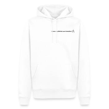 Lesen verpflichtet zum Anstoßen! - Männer Premium Bio Hoodie - Weiß - Vorne - Nico (187cm)