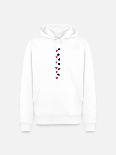 poker_symbole_f2 - Men’s Premium Organic Hoodie - white