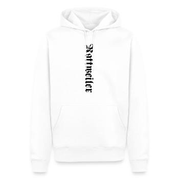 Rotweiler Schrift Arm - Männer Premium Bio Hoodie - Weiß - Vorne - Nico (187cm)