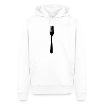 Gabel - Männer Premium Bio Hoodie - Weiß - Vorne - Nico (187cm)