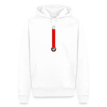 Klimawandel - Männer Premium Bio Hoodie - Weiß - Vorne - Nico (187cm)