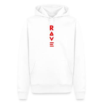Rave - Männer Premium Bio Hoodie - Weiß - Vorne - Nico (187cm)