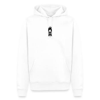 Un symbole du feu avec le crâne - Sweat à capuche Premium bio Homme - blanc - Devant - Nico (187cm)