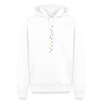Krawattenmotiv Musik 3farbig - Men’s Premium Organic Hoodie - white - Front - Nico (187cm)