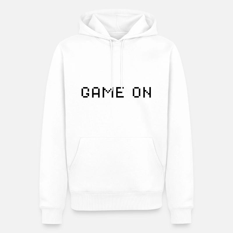 Game on - Männer Premium Bio Hoodie - Weiß