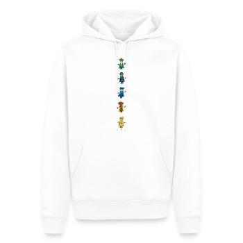 Gooder Chakren- Die Hüter von Orbis - Männer Premium Bio Hoodie - Weiß - Vorne - Nico (187cm)