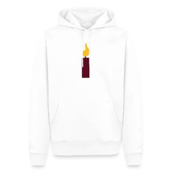 1er anniversaire - bougie - Sweat à capuche Premium bio Homme - blanc - Devant - Nico (187cm)