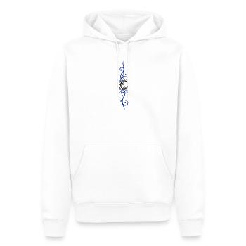 Filigree moon with ornament and stars. - Men’s Premium Organic Hoodie - white - Front - Nico (187cm)