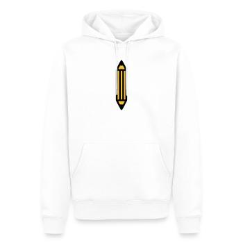 Art d’auteur au crayon - Sweat à capuche Premium bio Homme - blanc - Devant - Nico (187cm)
