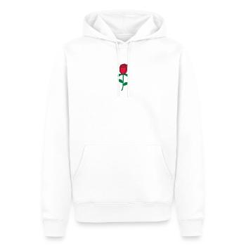 roses - Sweat à capuche Premium bio Homme - blanc - Devant - Nico (187cm)