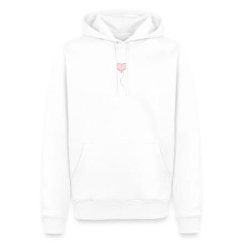 Cœur de ballon pastel rose - Sweat à capuche Premium bio Homme - blanc - Devant - Nico (187cm)