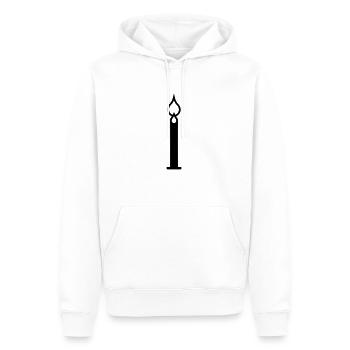 Bougie - Sweat à capuche Premium bio Homme - blanc - Devant - Nico (187cm)