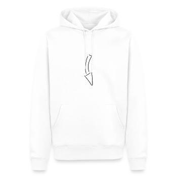 Pfeil Zeichnung Skizze schwarz - Männer Premium Bio Hoodie - Weiß - Vorne - Nico (187cm)