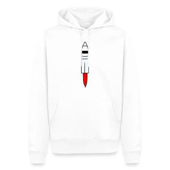 Vecteur de vol spatial spatial de fusée spatiale - Sweat à capuche Premium bio Homme - blanc - Devant - Nico (187cm)
