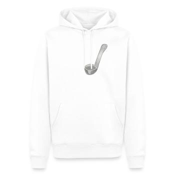 Cuillère à soupe - Sweat à capuche Premium bio Homme - blanc - Devant - Nico (187cm)