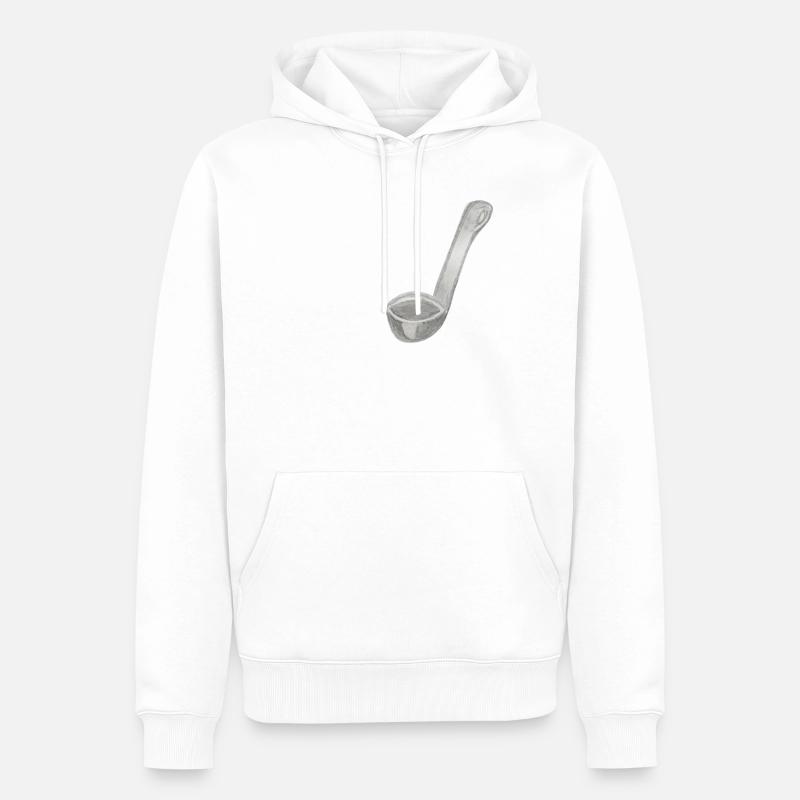 Kochlöffel - Männer Premium Bio Hoodie - Weiß