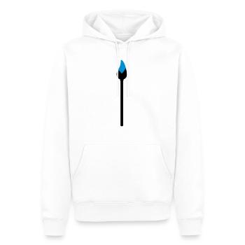 pinceau avec de la peinture - Sweat à capuche Premium bio Homme - blanc - Devant - Nico (187cm)