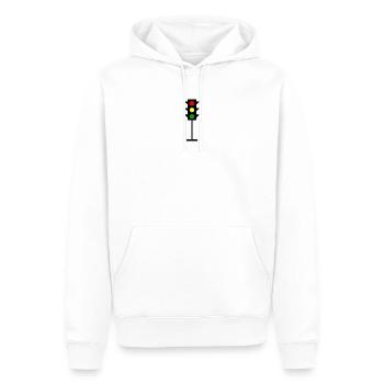 Ampel Kreuzung Design rot gelb grün - Männer Premium Bio Hoodie - Weiß - Vorne - Nico (187cm)