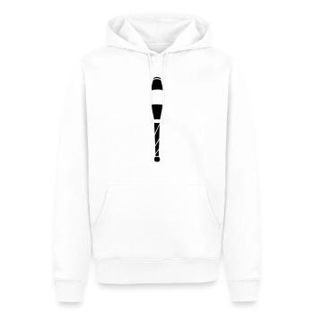 Keule - Männer Premium Bio Hoodie - Weiß - Vorne - Nico (187cm)