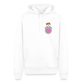 Pocket Hamster - Männer Premium Bio Hoodie - Weiß - Vorne - Nico (187cm)