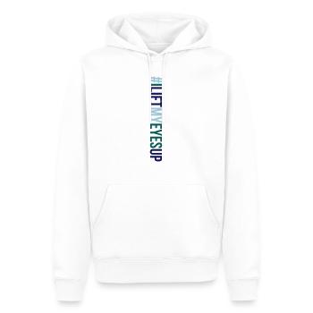 Psalm Mountain Berge Bergsteiger Bibel Bibelvers - Männer Premium Bio Hoodie - Weiß - Vorne - Nico (187cm)