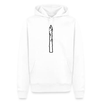 Asperge - Sweat à capuche Premium bio Homme - blanc - Devant - Nico (187cm)