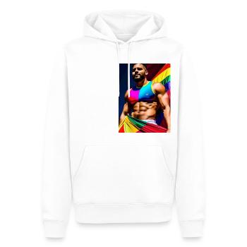 Lgbtq Gay - Männer Premium Bio Hoodie - Weiß - Vorne - Nico (187cm)