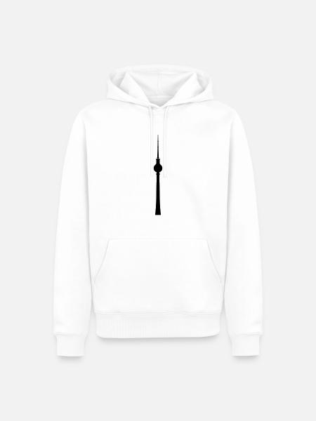 Fernsehturm Berlin - Männer Premium Bio Hoodie - Weiß