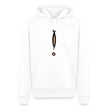 Point d’exclamation décoratif. Dessiné à la main. - Sweat à capuche Premium bio Homme - blanc - Devant - Nico (187cm)