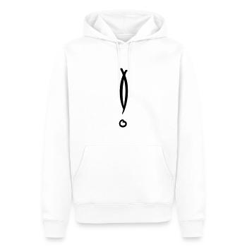 Point d’exclamation décoratif. Dessiné à la main. - Sweat à capuche Premium bio Homme - blanc - Devant - Nico (187cm)